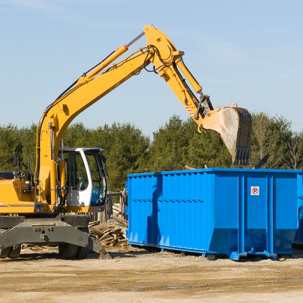 can i choose the location where the residential dumpster will be placed in Four Bridges